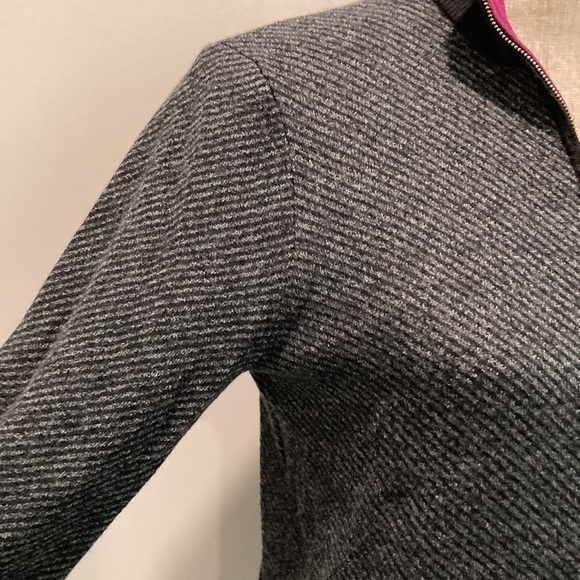 Ted Baker London Grey Wool Zip V neck Sweater Small Medium Fit 3 - Picture 7 of 16